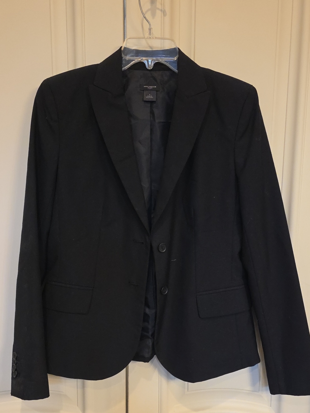Ann Taylor Black Women's Two-Button Tailored Blazer